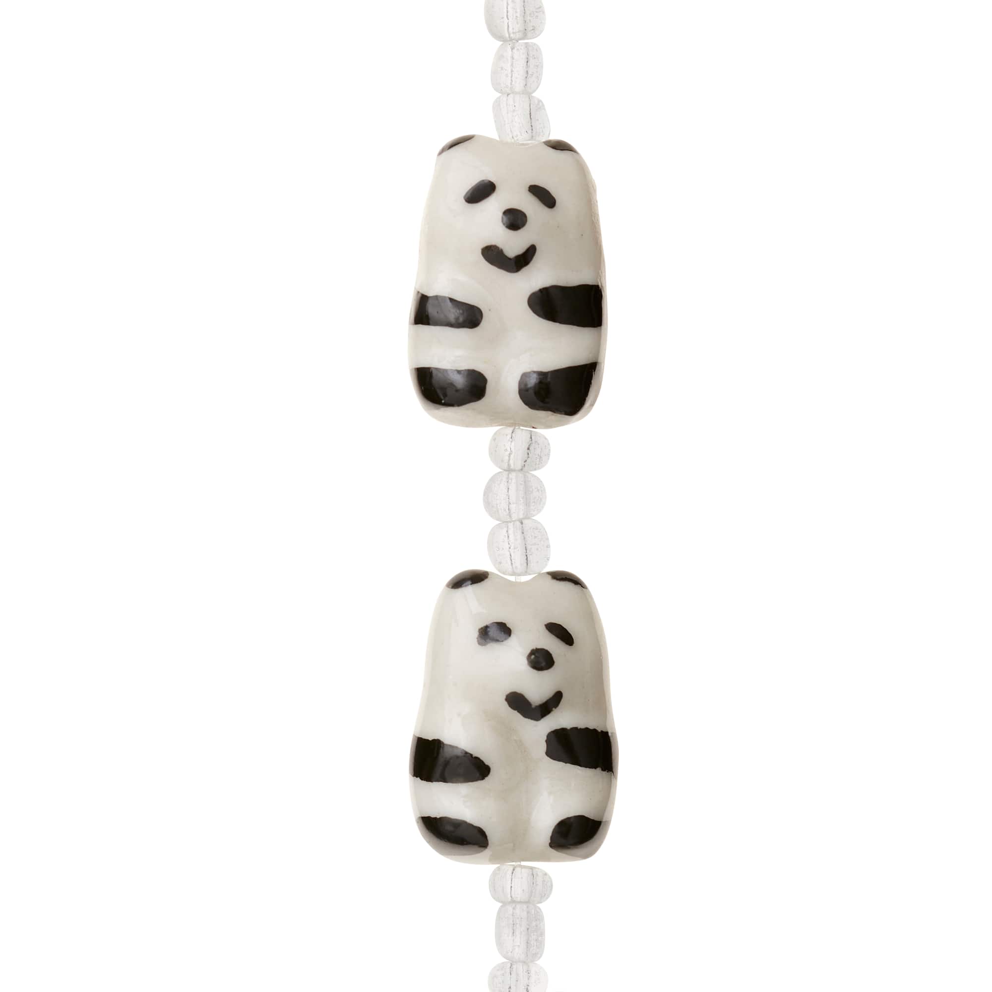 Black & White Ceramic Panda Beads, 19mm by Bead Landing™